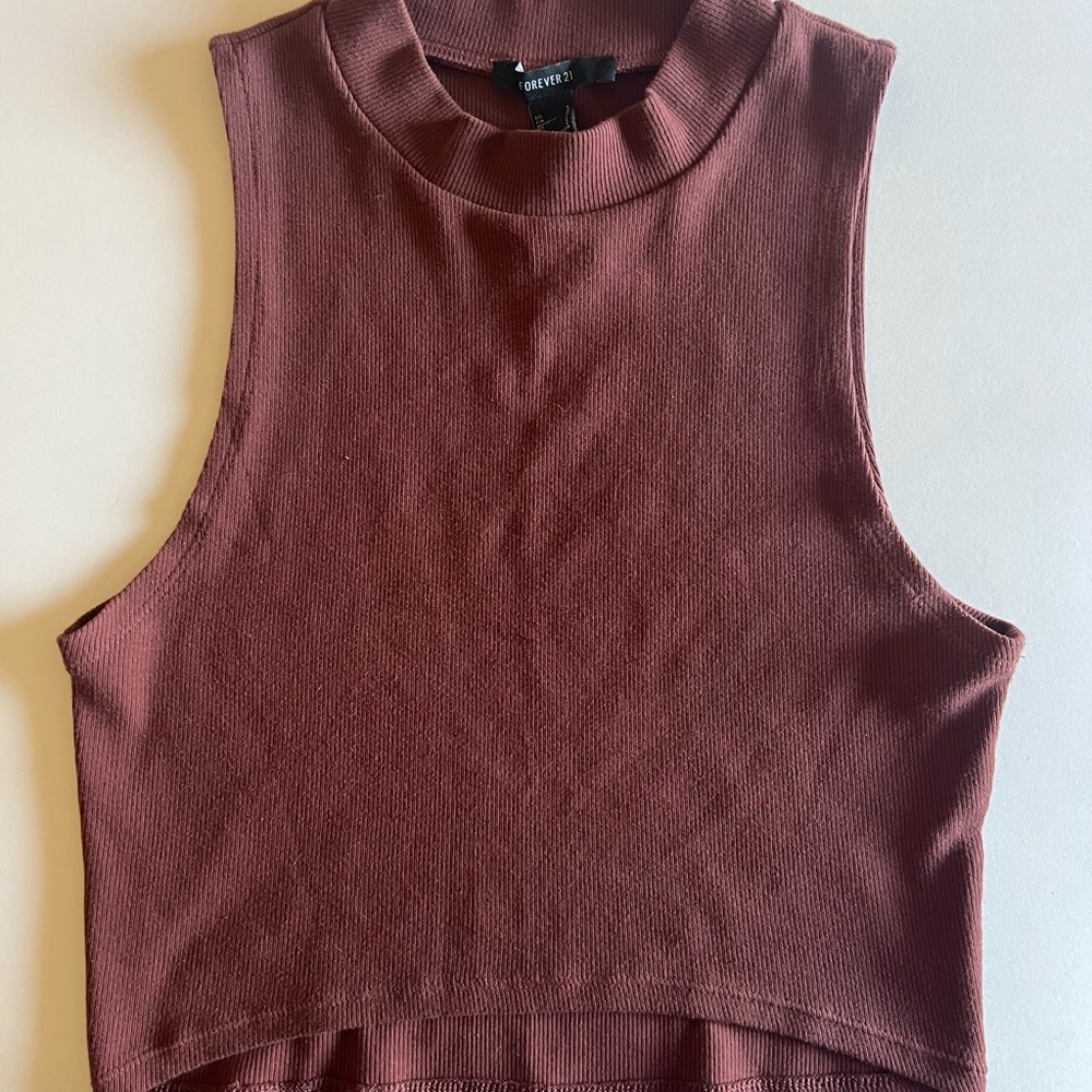 Forever 21 mock neck crop top